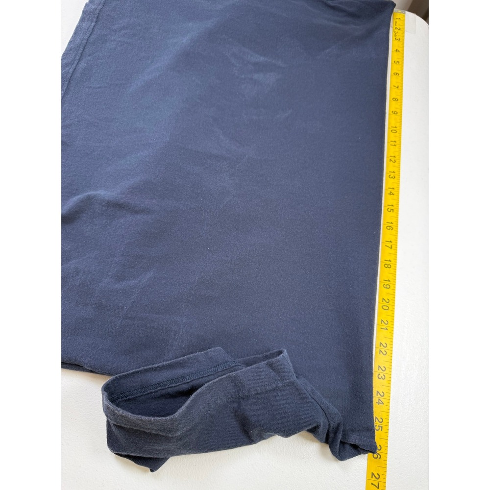 Carhartt Graphic T-Shirt Mens Large Navy Blue Fading Original Fit Logo - Picture 6 of 7